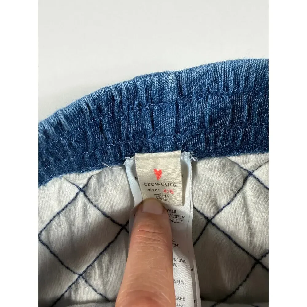 Crewcuts Quilted Cotton Skirt Blue Size 4/5